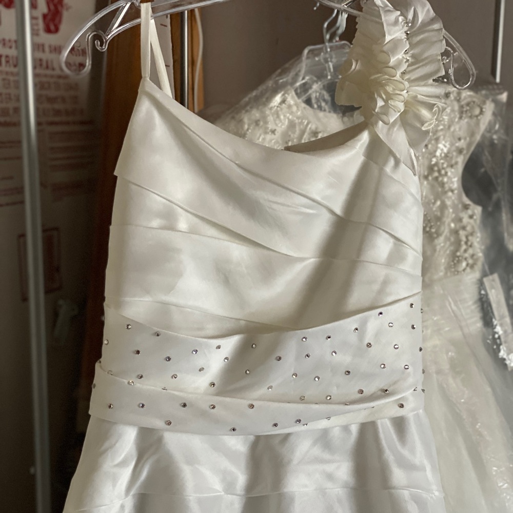 White dress with rhinestones